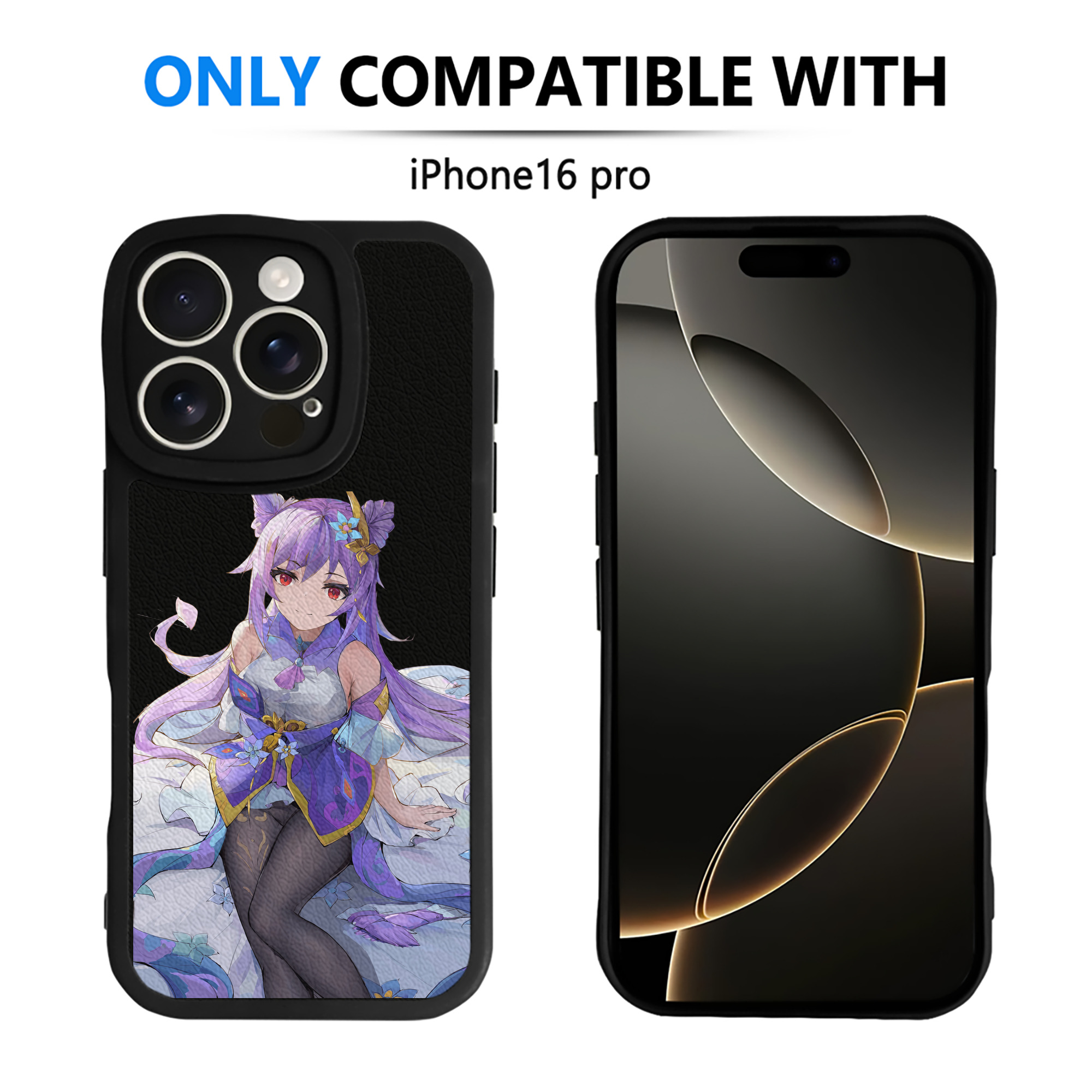 げんし神 刻晴 こくせい genshin Kokusei 【iPhone 16シリーズ対応】シリコンスマホケース（レザー調） 材質：シリコン